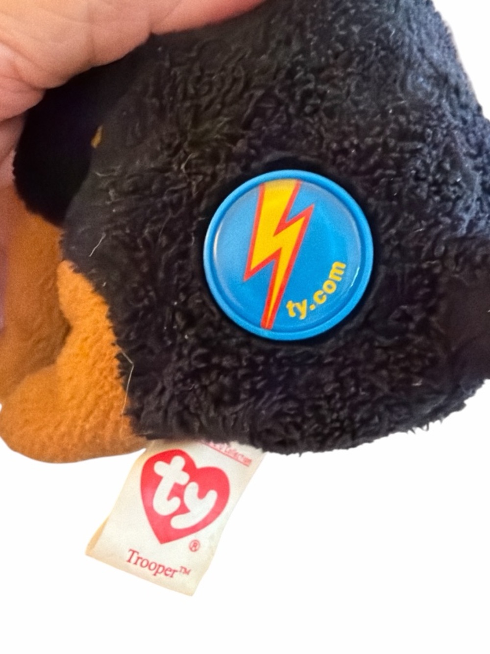 Ty Beanie Baby BB 2.0 TROOPER the Doberman Dog 7" with TAGS Vintage Retired 2008 - Picture 5 of 6